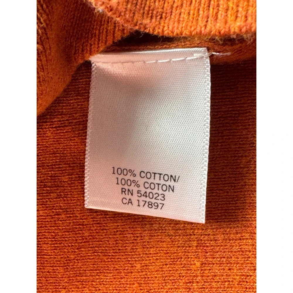 Banana Republic Mens Burnt Orange‎ 100% Cotton Preppy old money Sweater Small